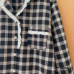 Scarlett Classic Plaid Black Pajama Set