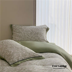 Juego de cama de tencel floral - Verde