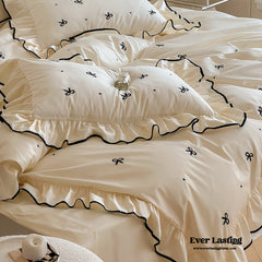 Silky Ribbon Ruffle Bedding Bundle