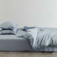 Silky Solid Tencel Bedding Set - Blue