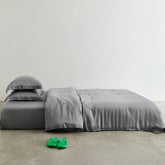 Silky Solid Tencel Bedding Set - Gray