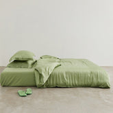 Silky Solid Tencel Bedding Set - Green