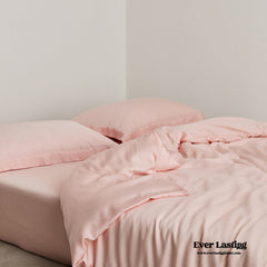 Silky Solid Tencel Bedding Set - Pink