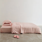 Silky Solid Tencel Bedding Set - Pink