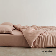 Silky Solid Tencel Bedding Set - Rose Pink