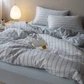 Skye Refreshing Striped Bedding Set - Blue
