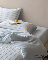 Skye Refreshing Striped Bedding Set - White