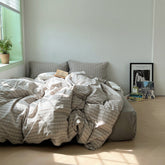 Soft Blend Plaid Bedding Set - Gray