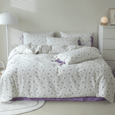 Soft Cottage Ribbon Bedding Set - Purple