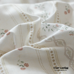 Soft Cottage Ribbon Bedding Set - Rust Pink