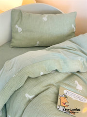 Soft Cotton Bedding Set - Green