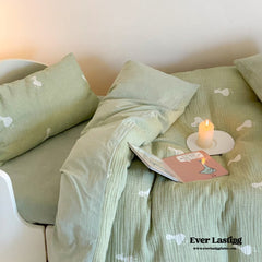 Soft Cotton Bedding Set - Green