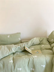 Soft Cotton Bedding Set - Green