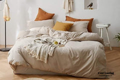 Solid Bedding Set - Beige