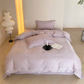 Star Gaze Short Cake Ruffle Bedding Set - Purple