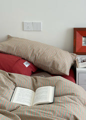 James Striped Bedding Set - Orange