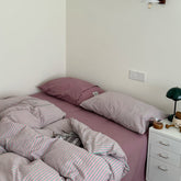 James Striped Bedding Set - Purple