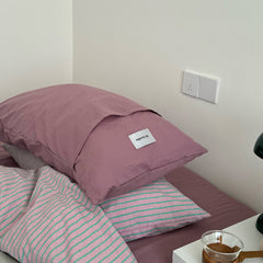 James Striped Bedding Set - Purple