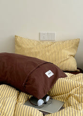 James Striped Bedding Set - Yellow