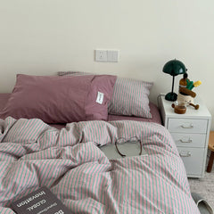 James Striped Bedding Set - Purple