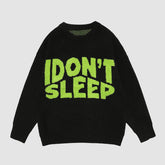 Strickpullover mit „I Don’t Sleep“-Print