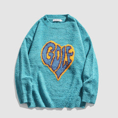Street Love Strickpullover mit Stickerei