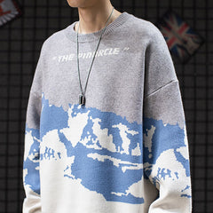 Suéter de punto de montaña nevada