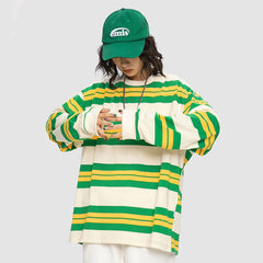 Sweatshirt mit Farbkontraststreifen