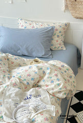 Sweet Floral Bedding Set - Blue