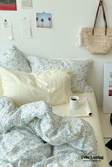 Sweet Floral Bedding Set - Blue Yellow