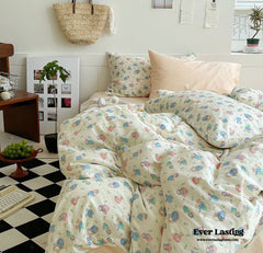 Sweet Floral Bedding Set - Cream