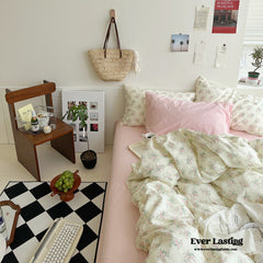 Sweet Floral Bedding Set - Pink