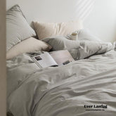 Thin Stripe Bedding Set - Gray