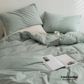 Thin Stripe Bedding Set - Green