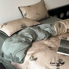 Twilight Zone Silky Tencel Bedding Set - Green