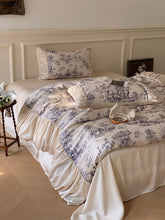 Victorian Inspired Ruffle Bedding Set - Rose Blue