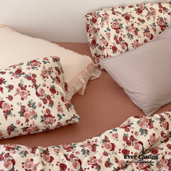 Vintage Floral Jersey Knit Bedding Bundle
