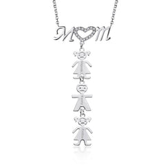 Collar personalizado con diseño familiar MOM
