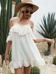 Vestido midi holgado con tirantes