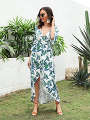 V-neck Simple Long Dresses