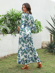 V-neck Simple Long Dresses