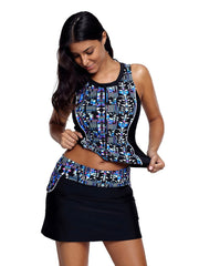 Strand-Badeanzug mit Reißverschluss und Weste, zweiteiliges Set