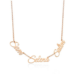 Three Names Concatenated Customized Necklace