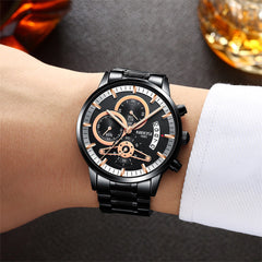 Men's Pro Business Stainless Steel Quartz Watch