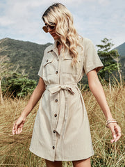 Vestido holgado de largo medio para mujer