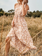 Vestido estampado con vuelo para mujer