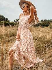 Vestido estampado con vuelo para mujer