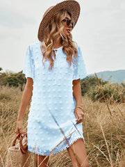 Vestido de lunares jacquard