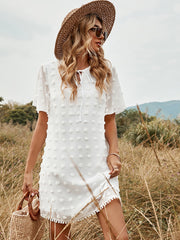 Vestido de lunares jacquard