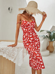 Vestido lencero rojo para mujer